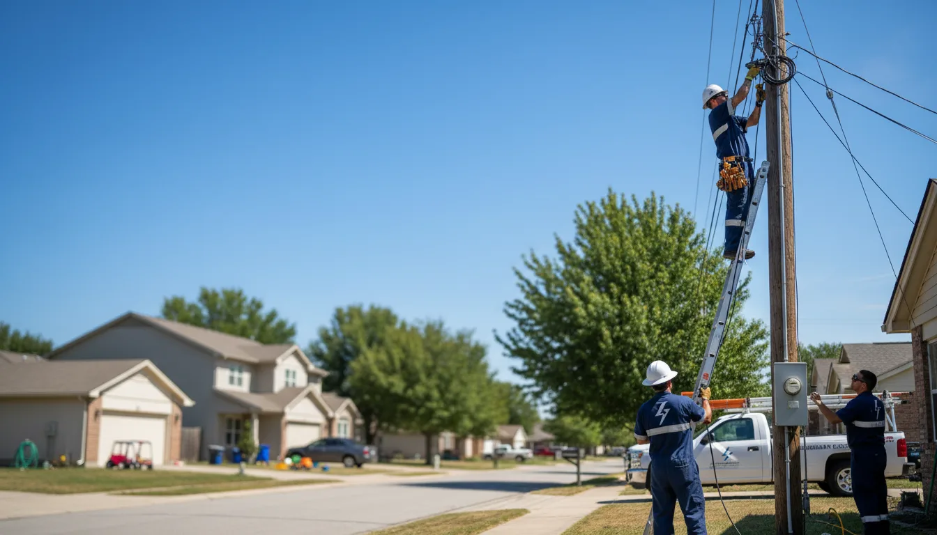 Residential electrician providing installation services in Rentiesville, OK